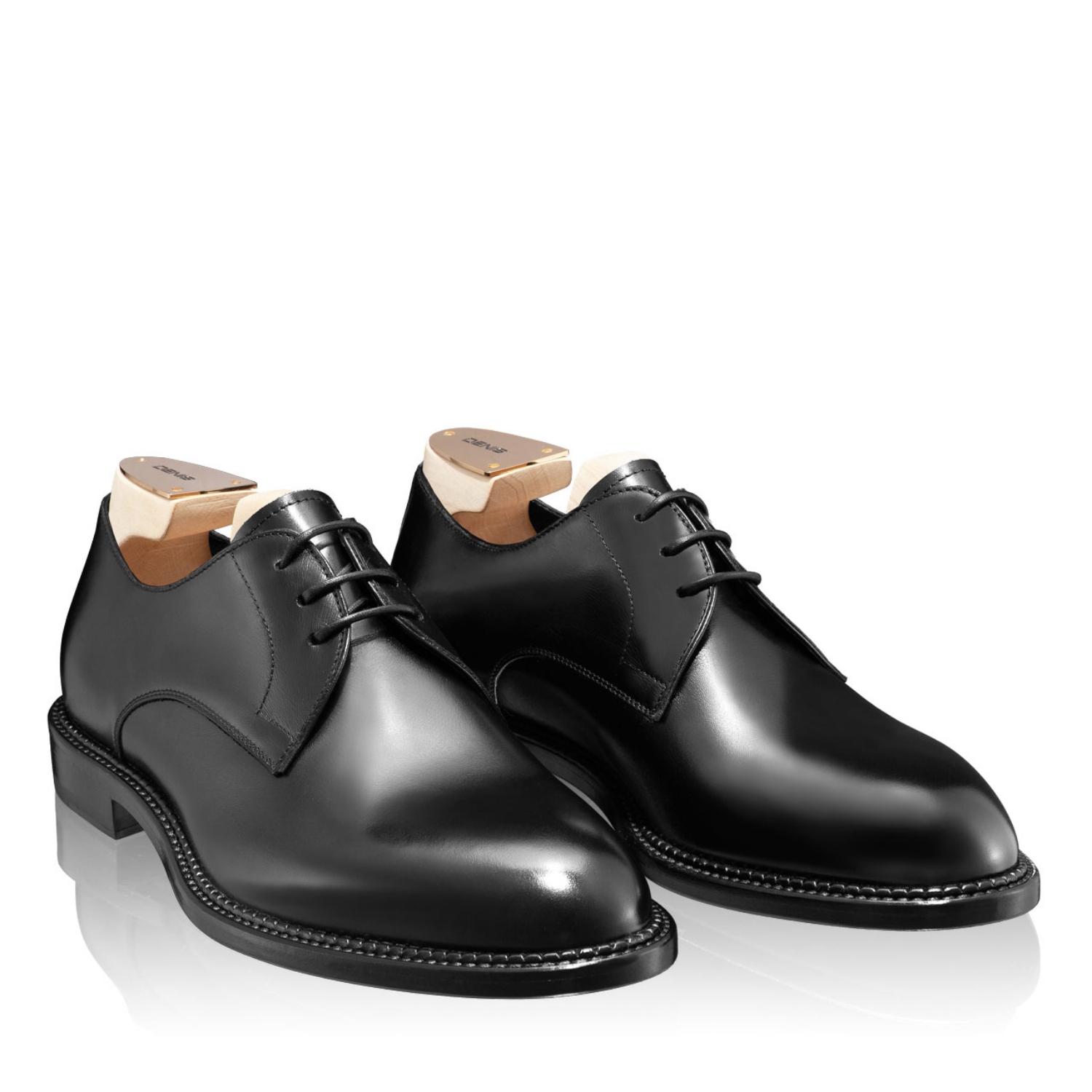 pantofi primăvară barbati - pantofi eleganti piele negri Denis Handmade