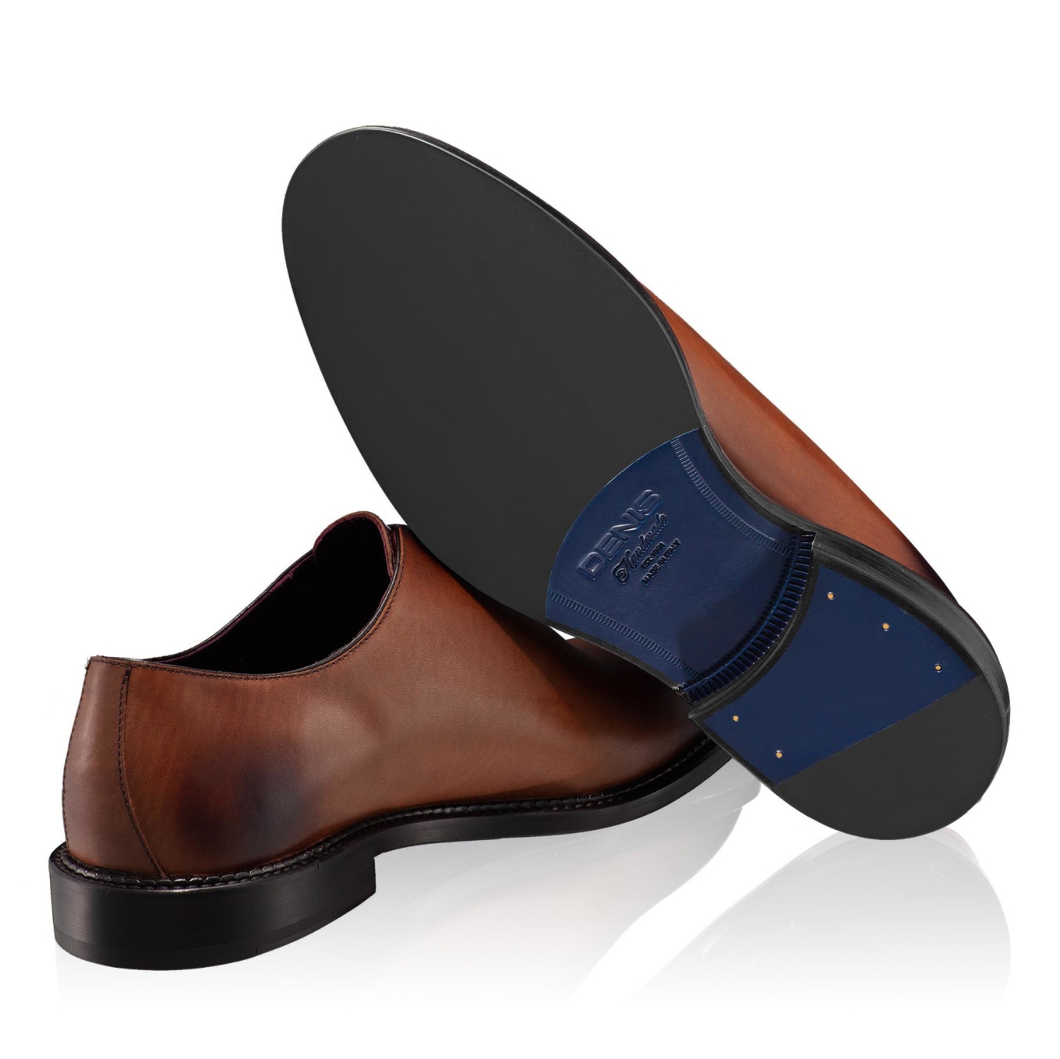 pantofi barbati eleganti românești, din piele naturala Maro