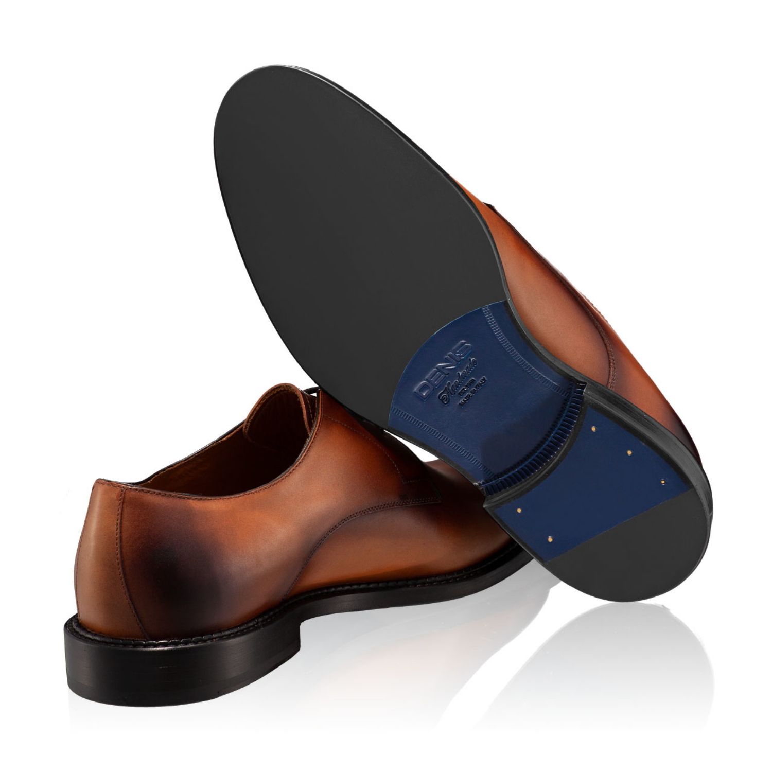 pantofi barbati eleganti maro românești, din piele Denis Handmade