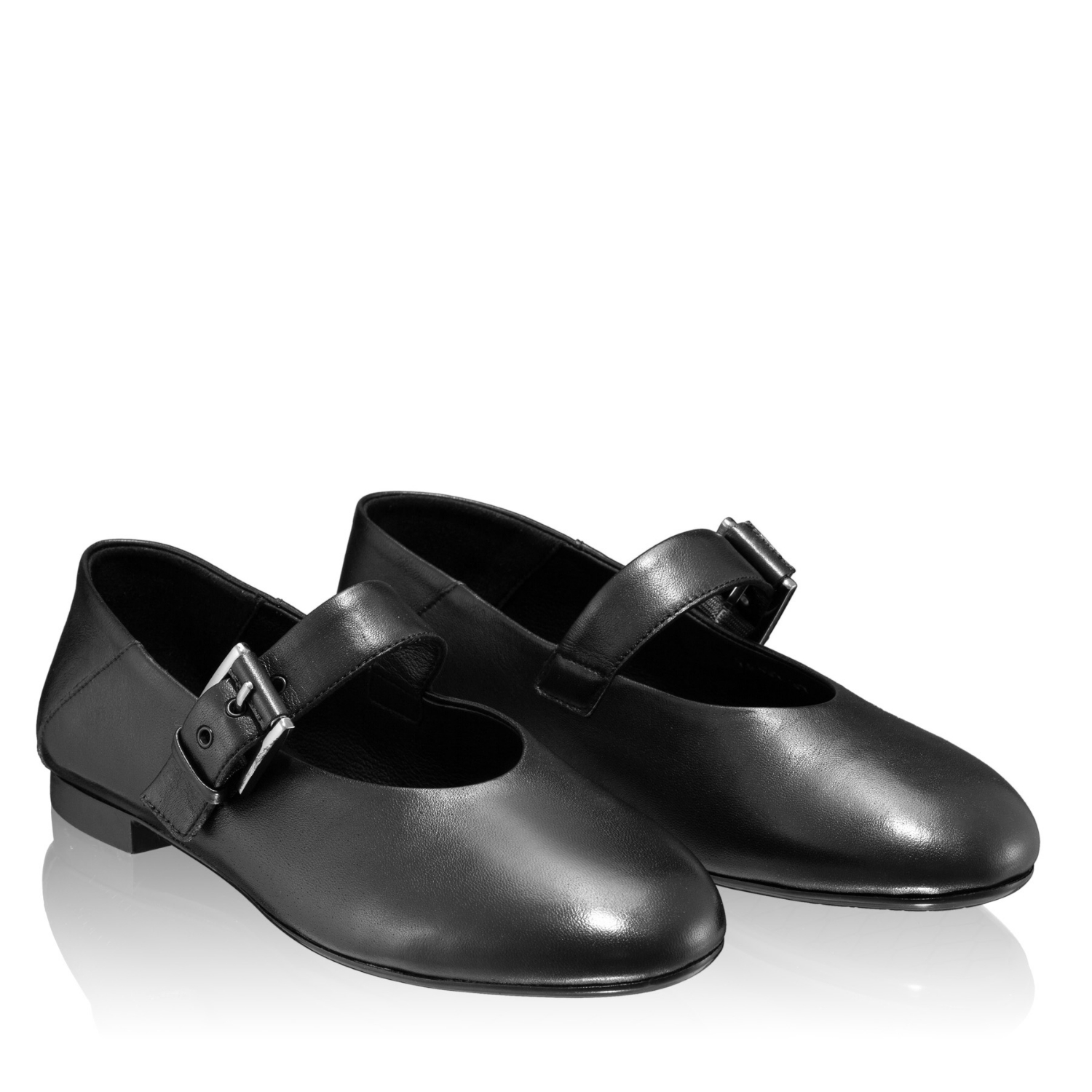 balerini eleganti piele naturala Nappa Negru