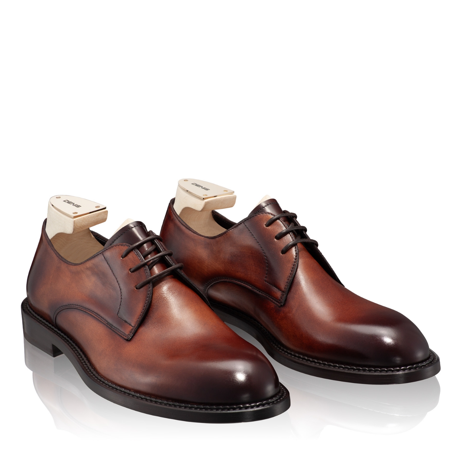 pantofi primăvară barbati - pantofi eleganti piele maro Denis Handmade