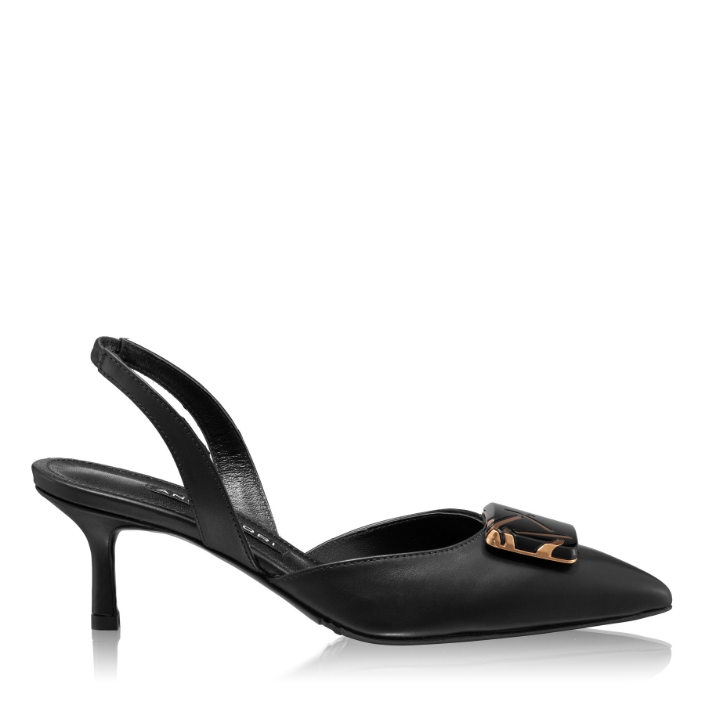 Imagine Pantofi Decupati Dama 8123 Vitello Negru