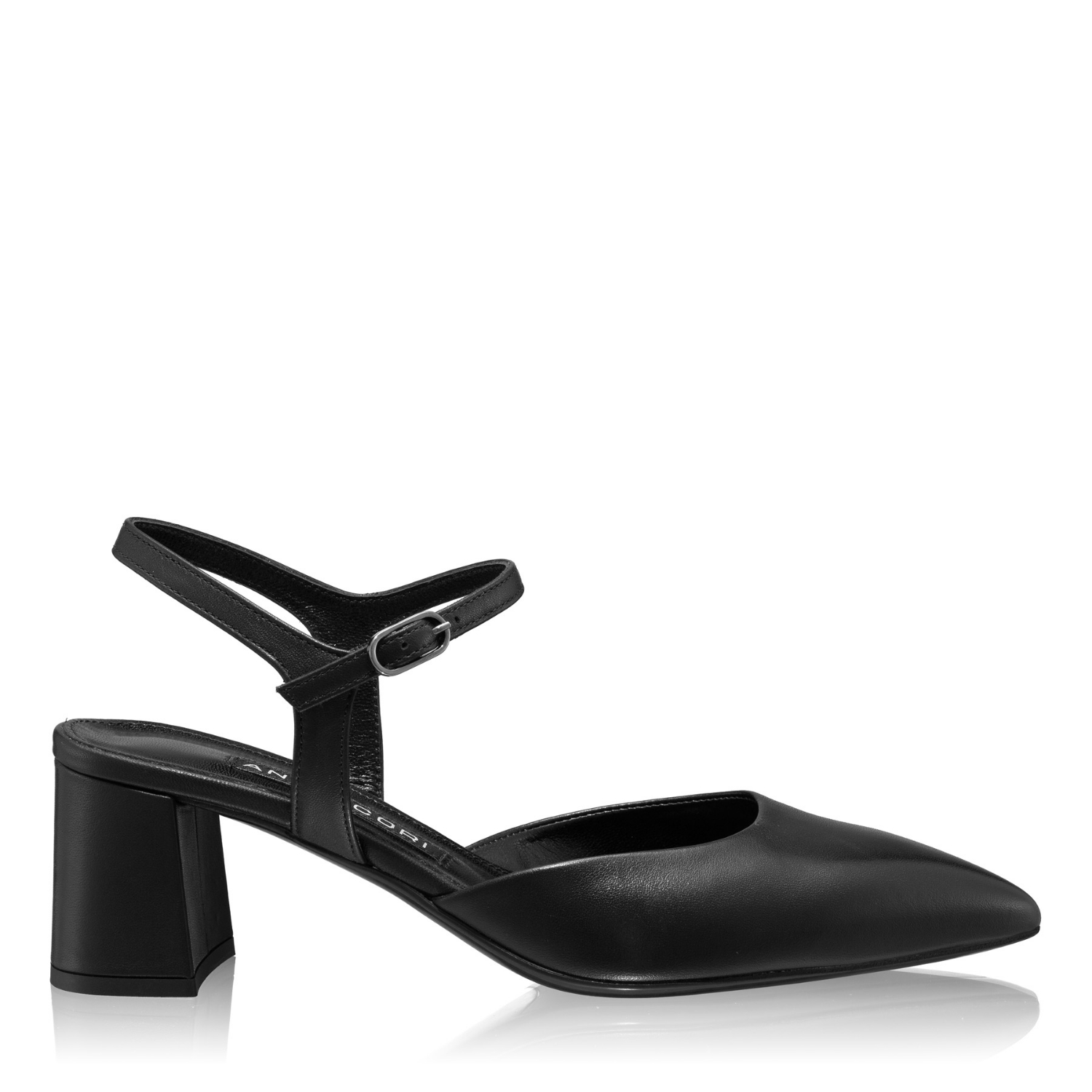 Imagine Pantofi Decupati Dama 8046 Vitello Negru