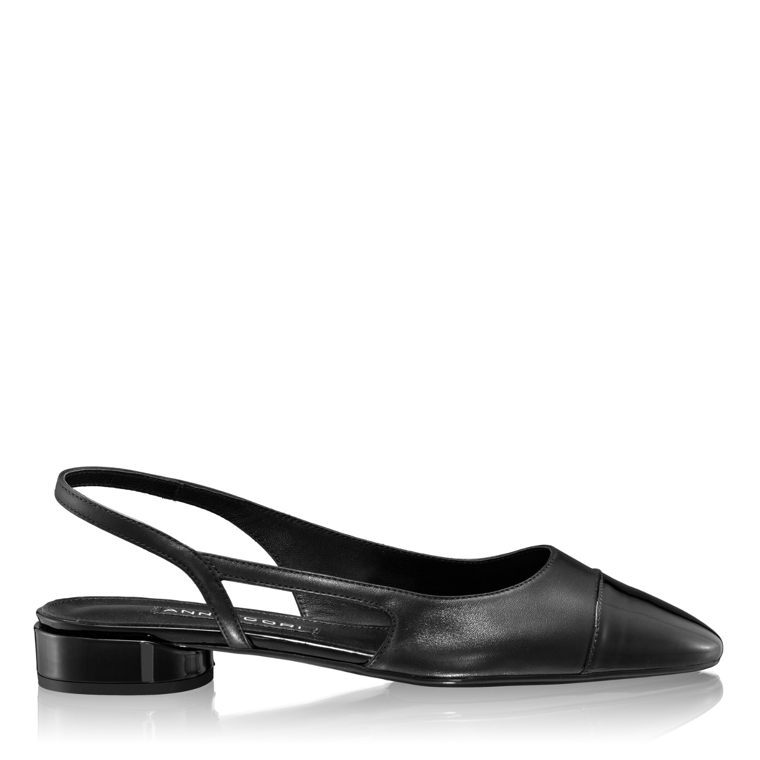 Imagine Pantofi Decupati Dama 8078 Vitello+Lac Negru