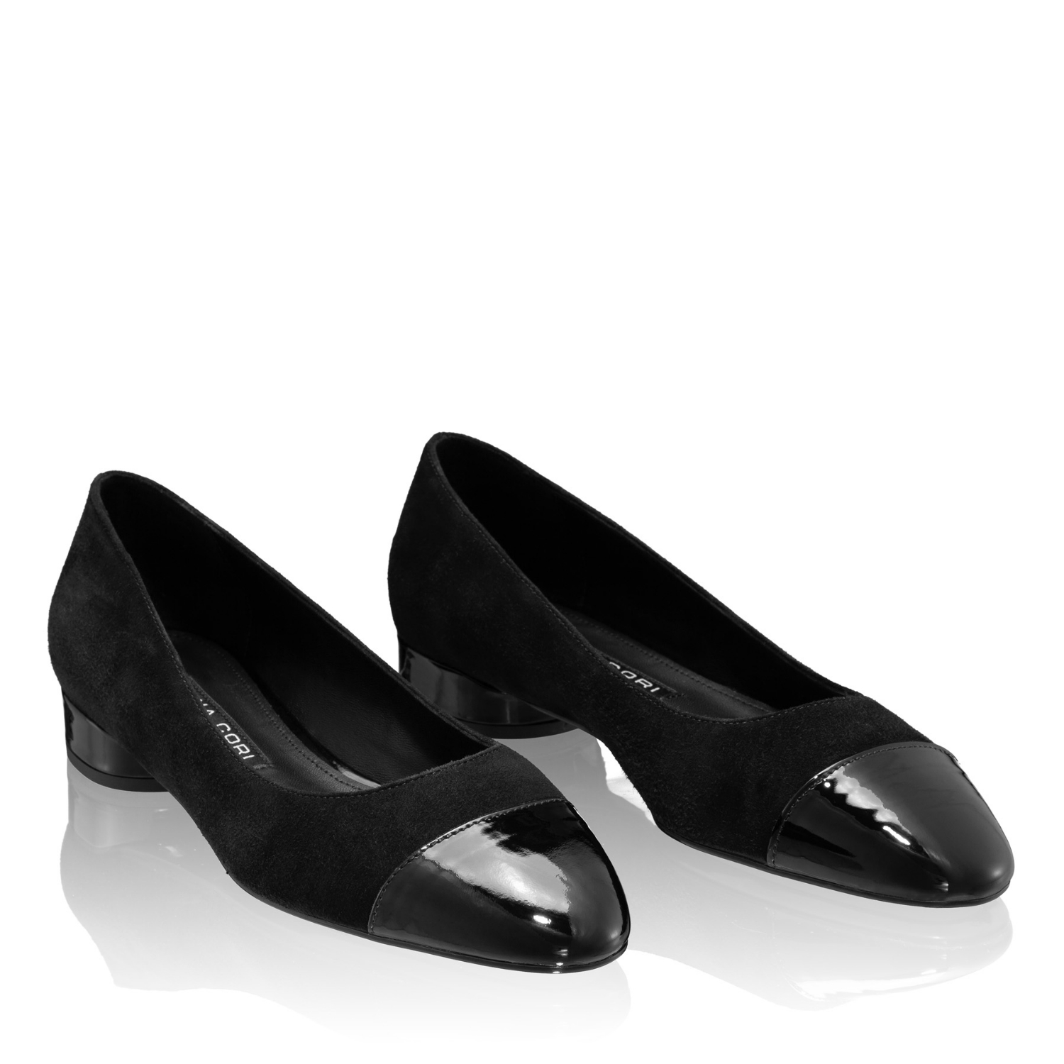 Imagine Pantofi Eleganti Dama 8120 Camoscio+Lac Negru
