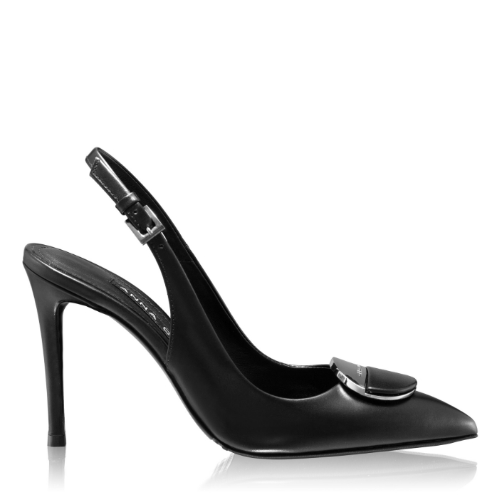 Imagine Pantofi Decupati Dama 8141 Vitello Negru
