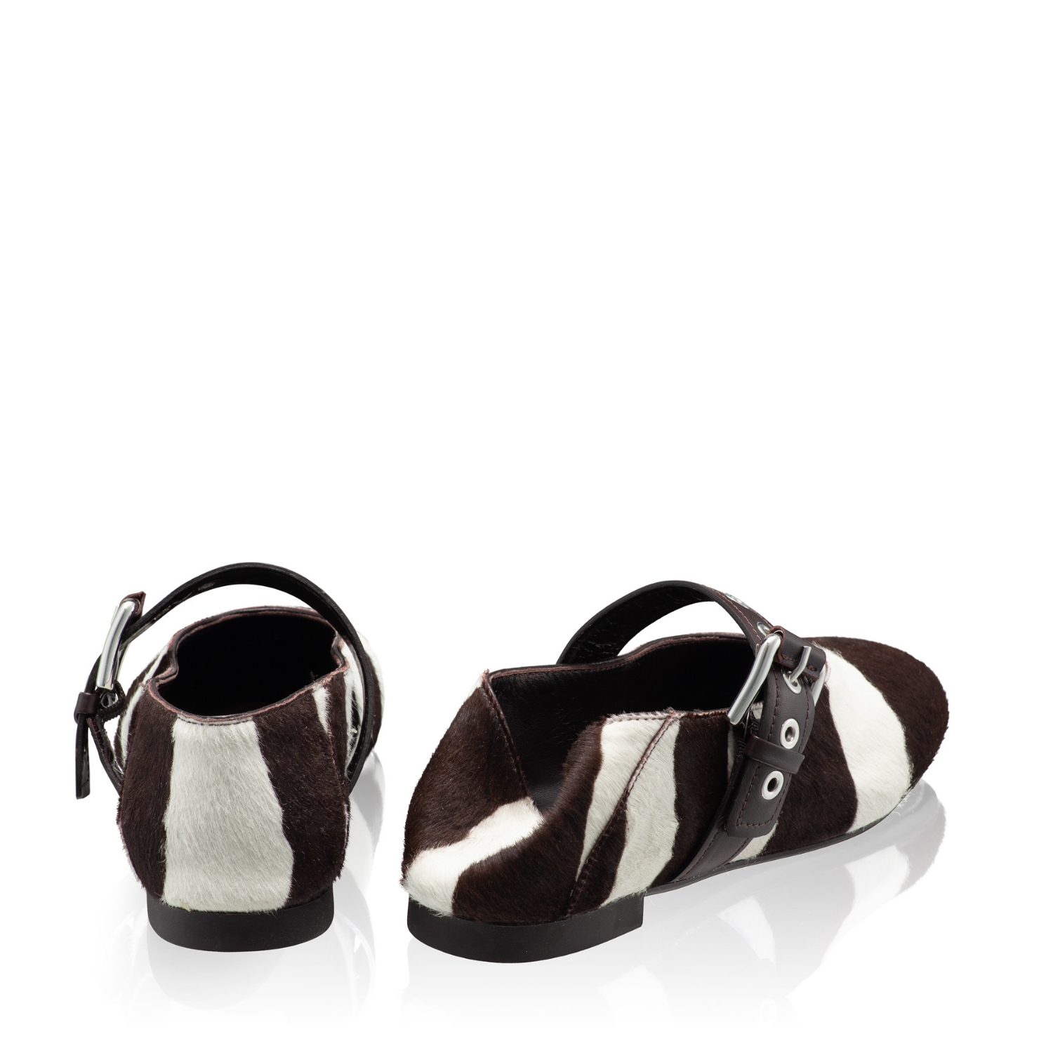 Imagine Balerini Dama 8173 Cavallino Zebra Alb+Maro