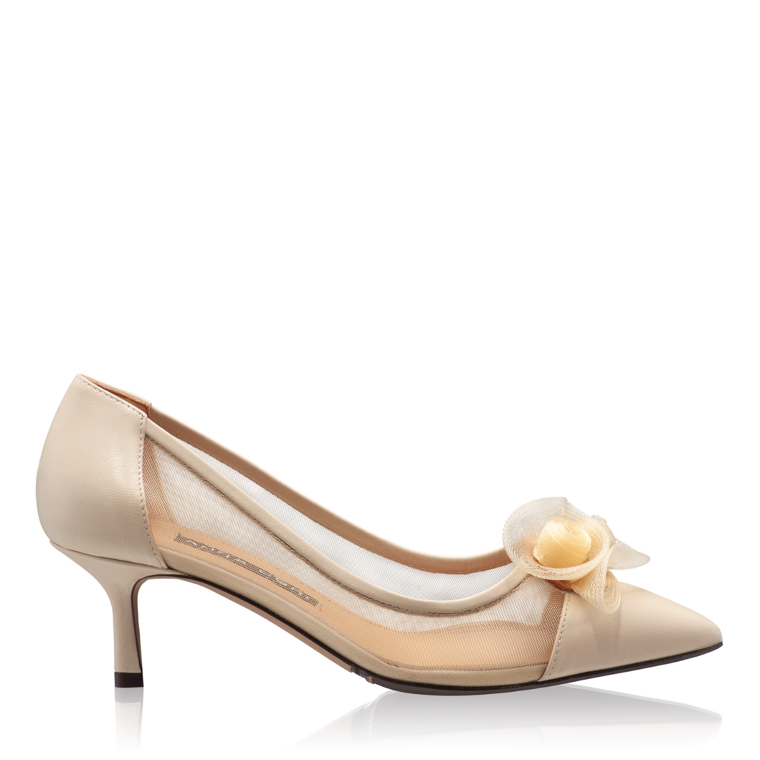 Imagine Pantofi Eleganti Dama 8081 Vitello+Rete Bej