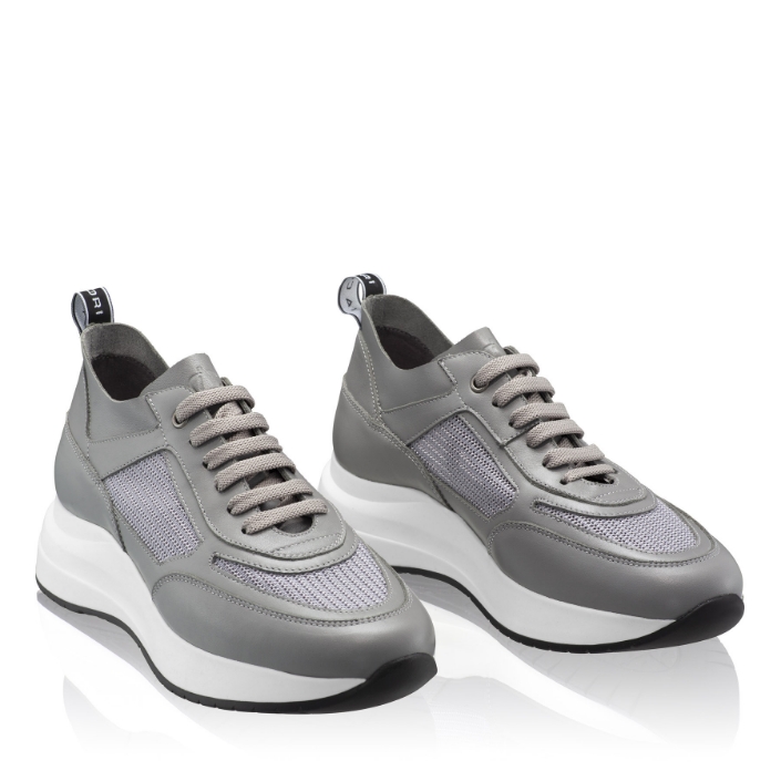 Pantofi Sport Dama 8132 Vitello+Rete Gri