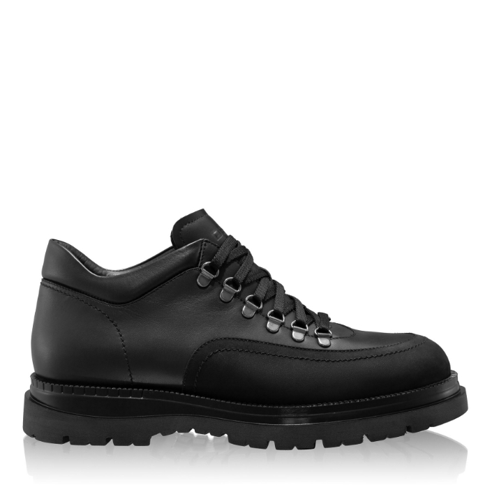 Imagine Pantofi Casual Barbati 7757 Vitello+Nabuck Negru