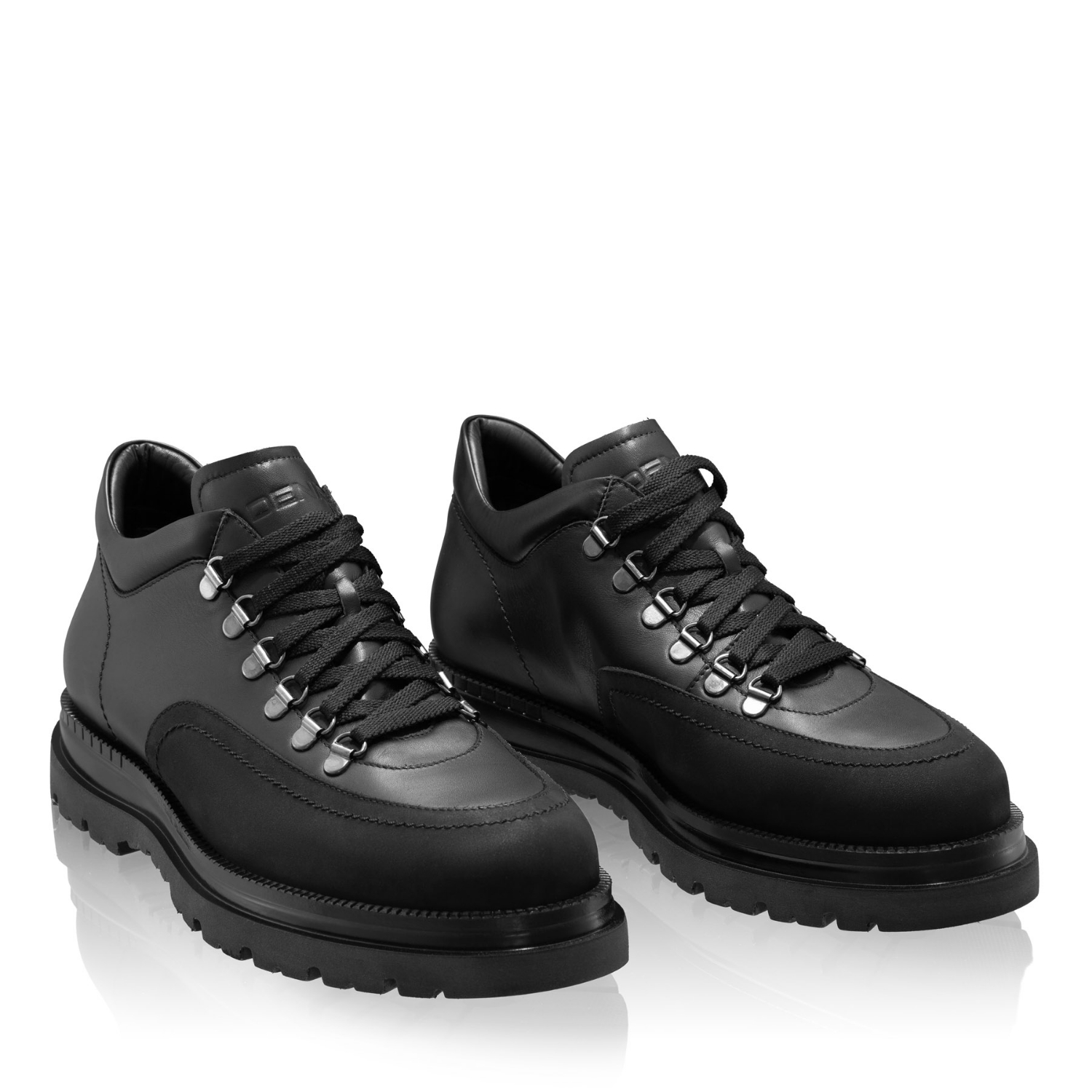 Imagine Pantofi Casual Barbati 7757 Vitello+Nabuck Negru
