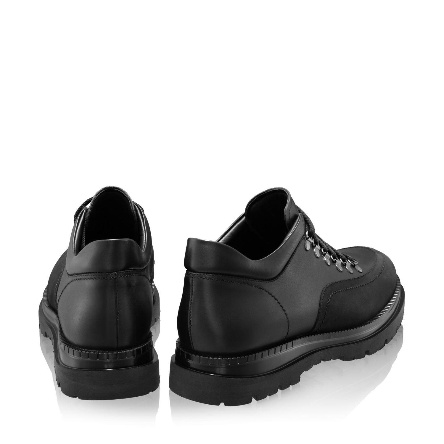 Imagine Pantofi Casual Barbati 7757 Vitello+Nabuck Negru