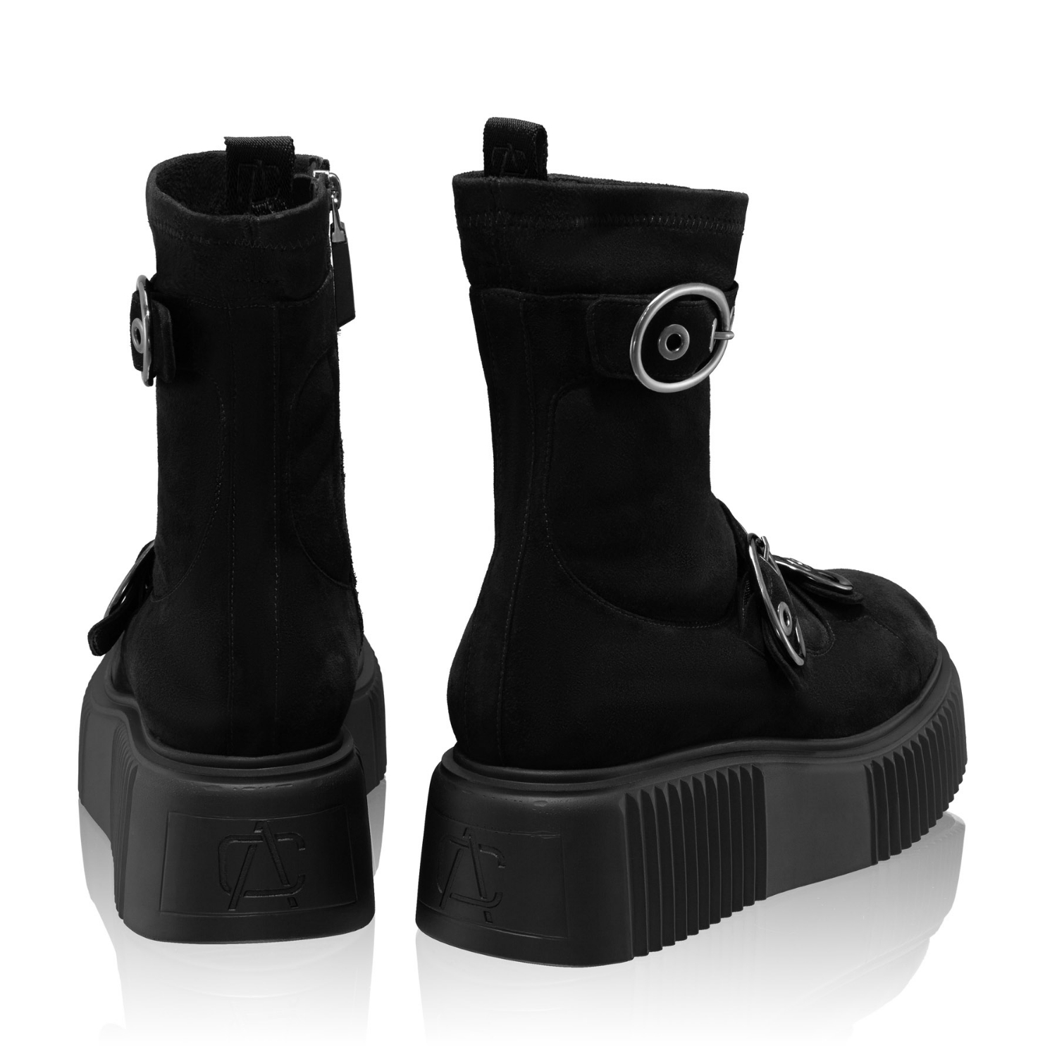 Imagine Ghete Dama 8168 Camoscio+Stretch Negru