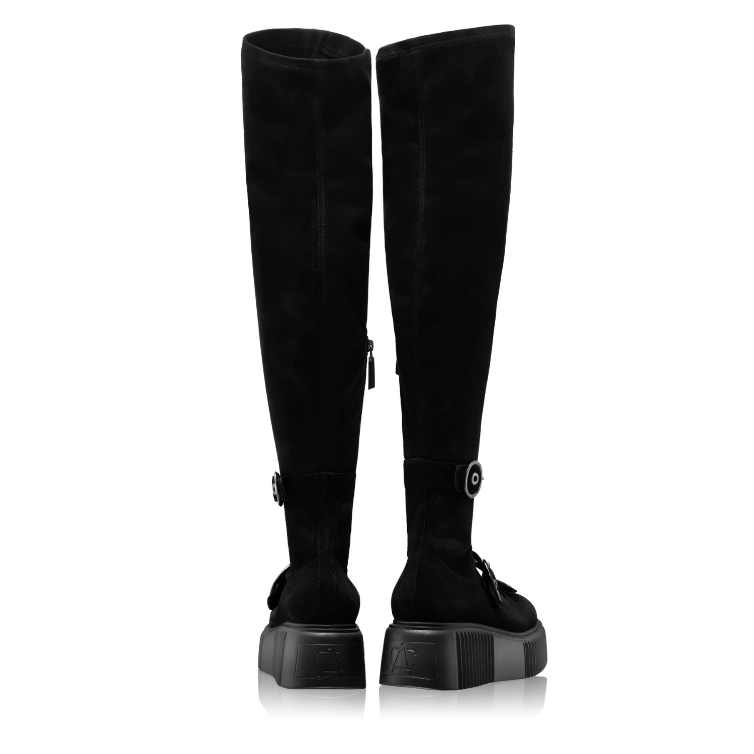 Imagine Cizme Dama 8177 Camoscio+Stretch Negru