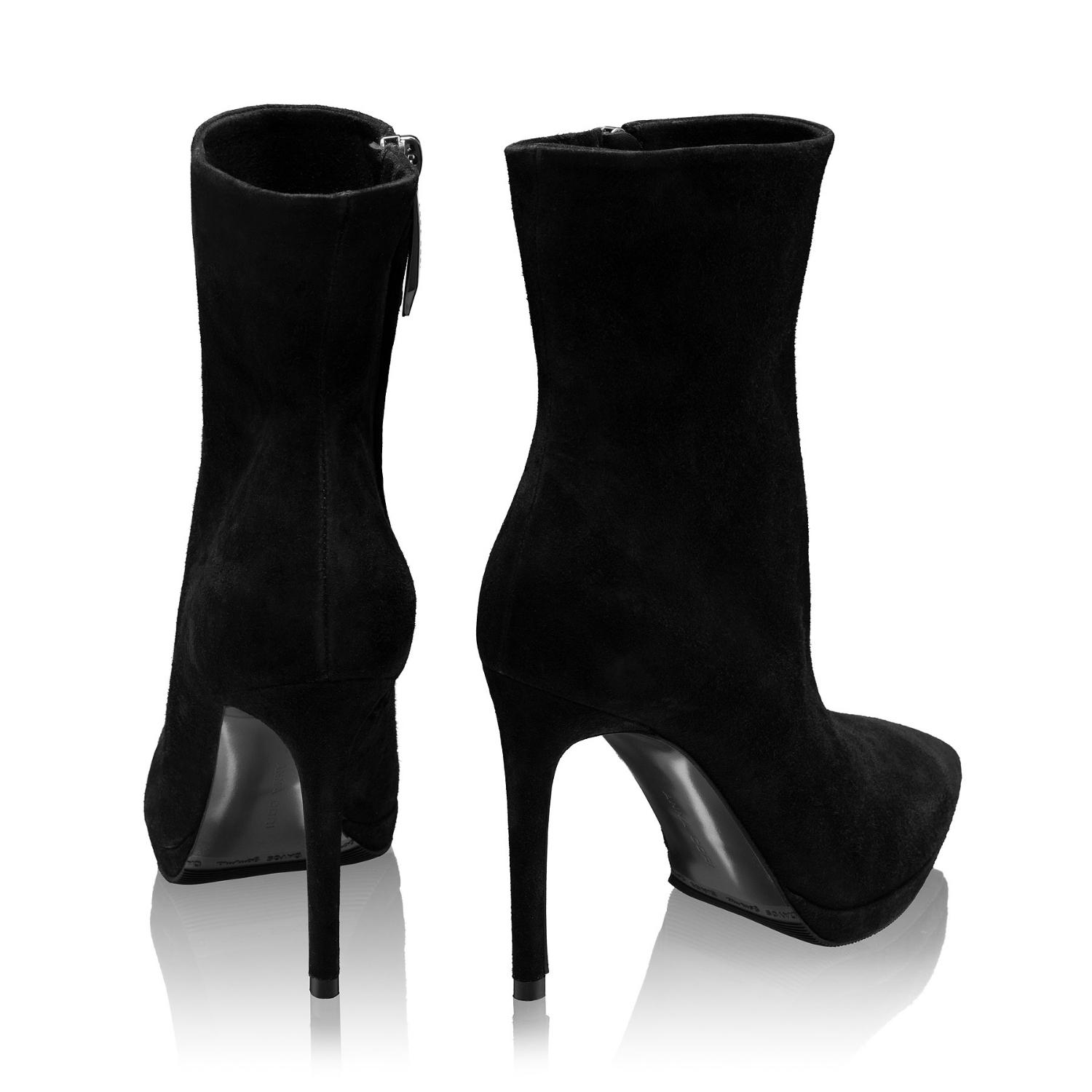 Imagine Botine Dama 4330 Camoscio Negru