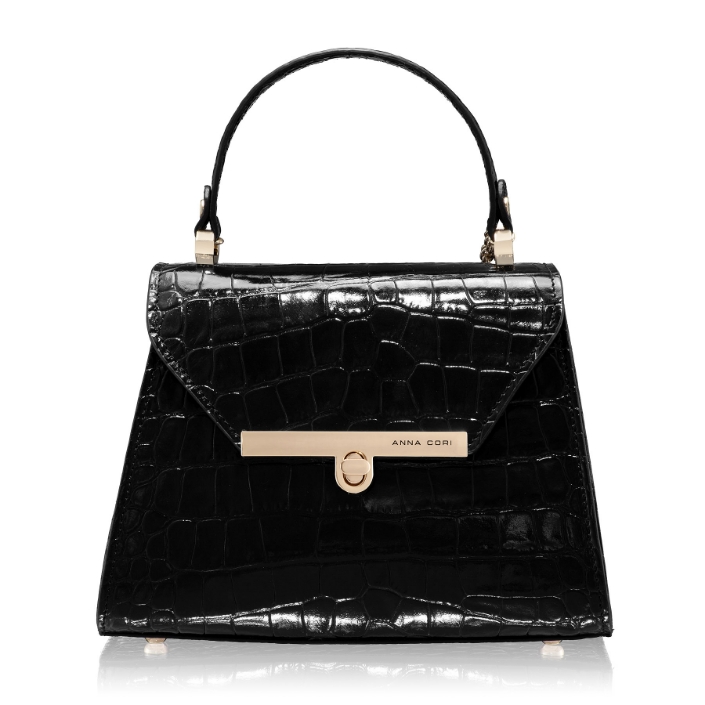 Imagine Geanta Dama de Mana MARY 01 CROCO NEGRU