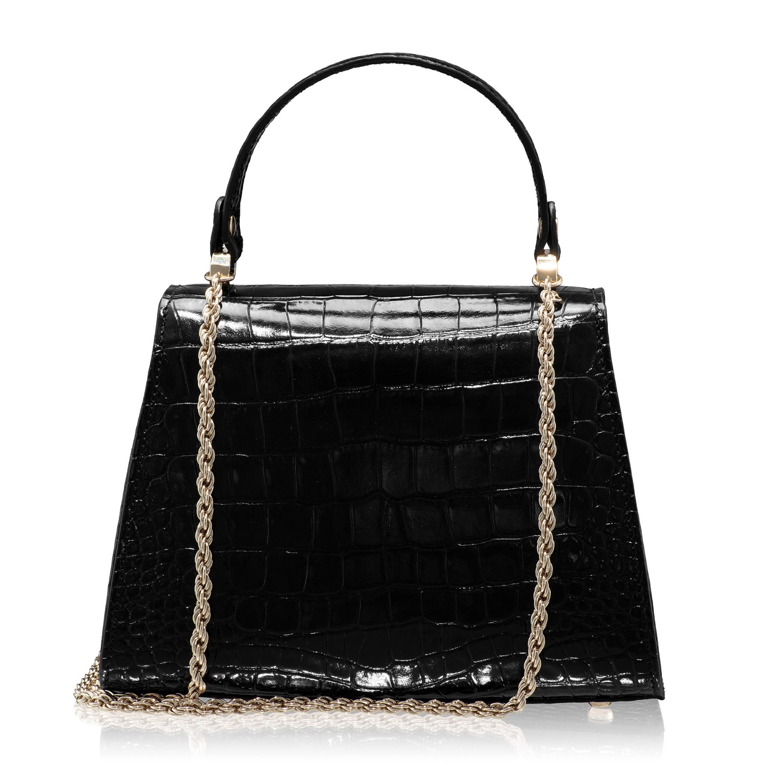 Imagine Geanta Dama de Mana MARY 01 CROCO NEGRU