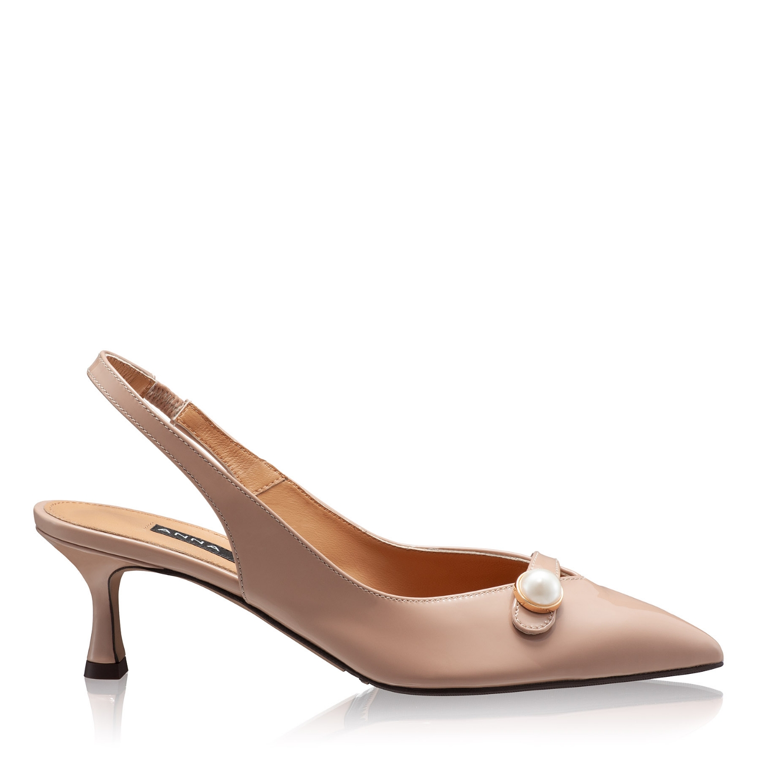 Imagine Pantofi Decupati Dama 8438 Lac Nude