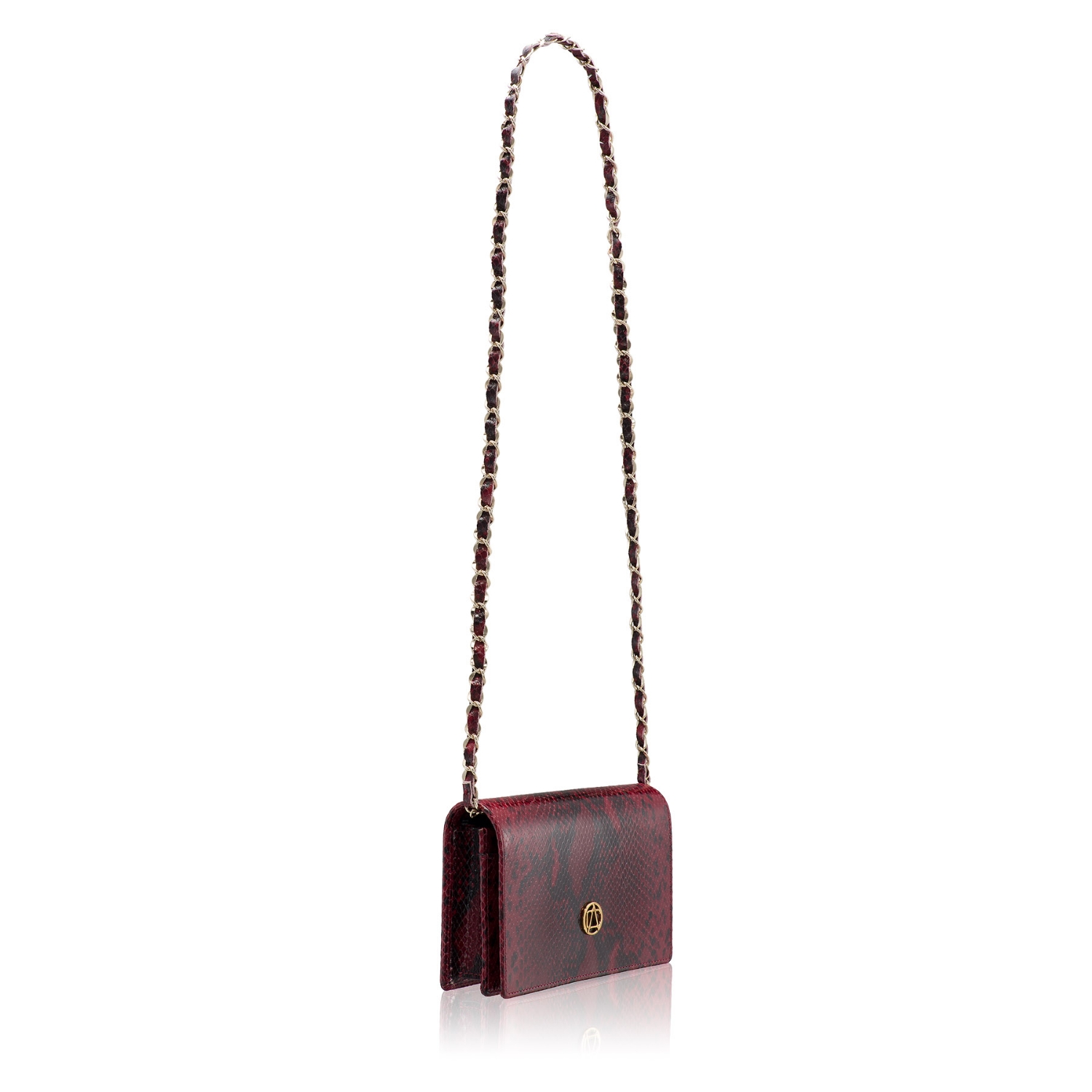 Imagine Geanta dama plic ARNA 02 PITONE BORDO