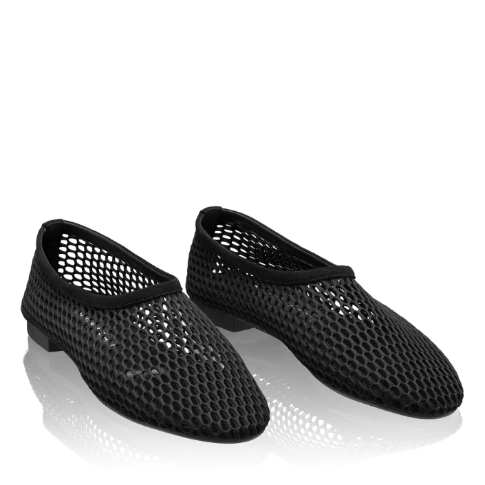 Balerini Dama 8442 Camoscio+Rete Negru Balerini Dama 8442 Camoscio+Rete Negru