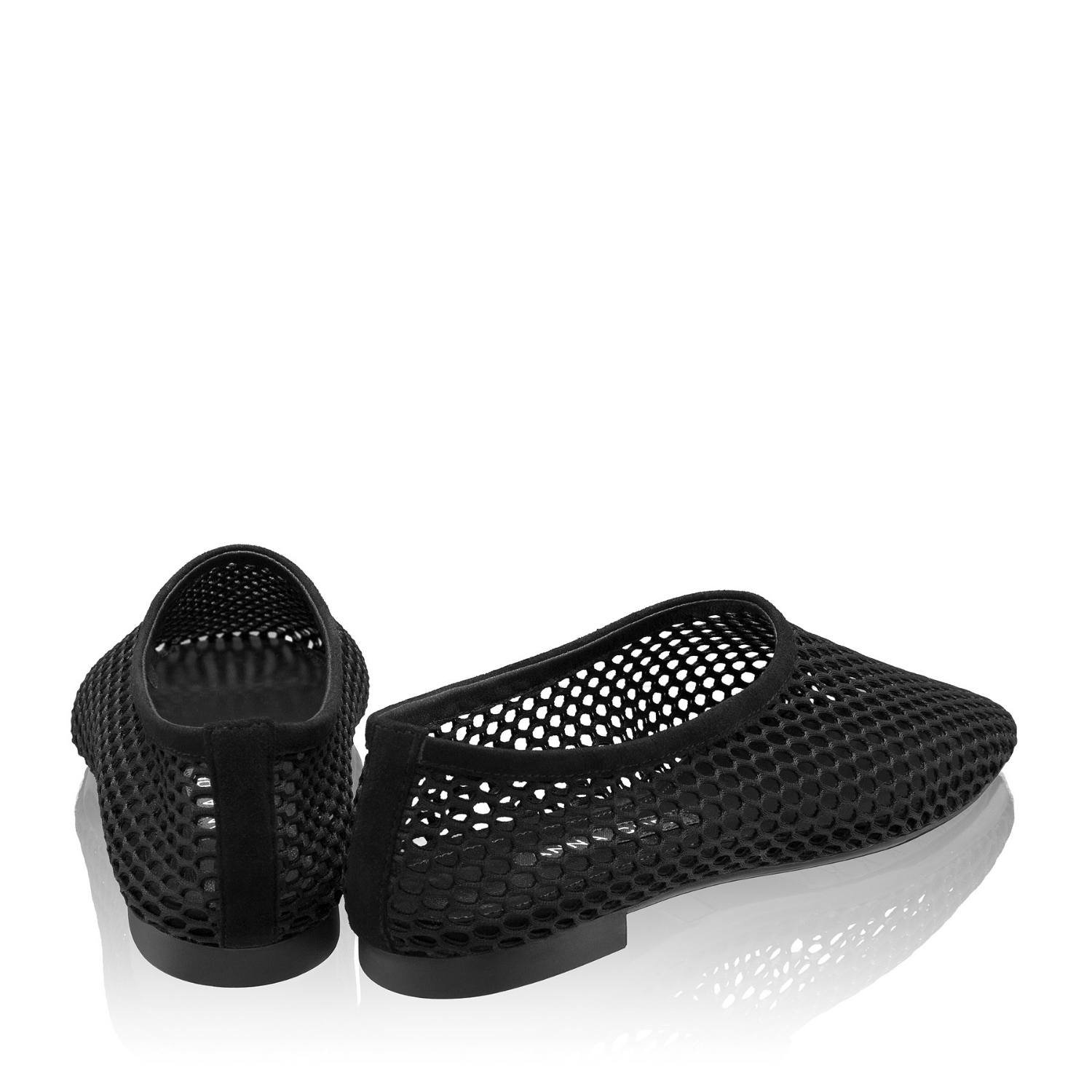 Imagine Balerini Dama 8442 Camoscio+Rete Negru