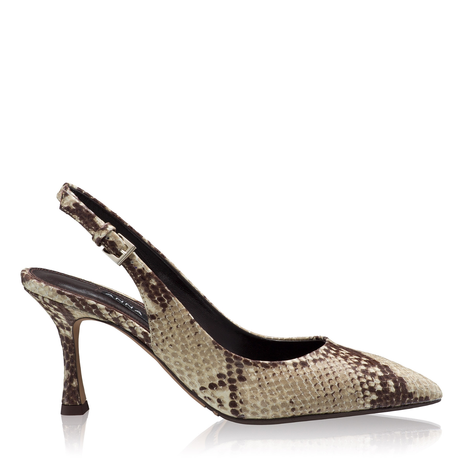 Imagine Pantofi Eleganti Dama 5728 Pytone Panna/Maro