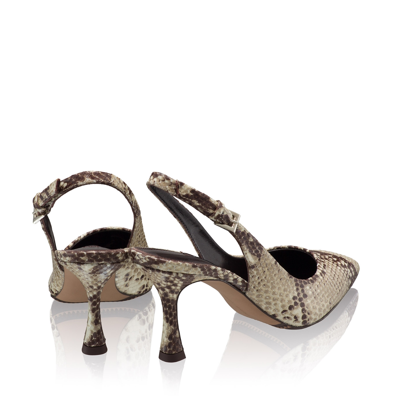 Imagine Pantofi Eleganti Dama 5728 Pytone Panna/Maro