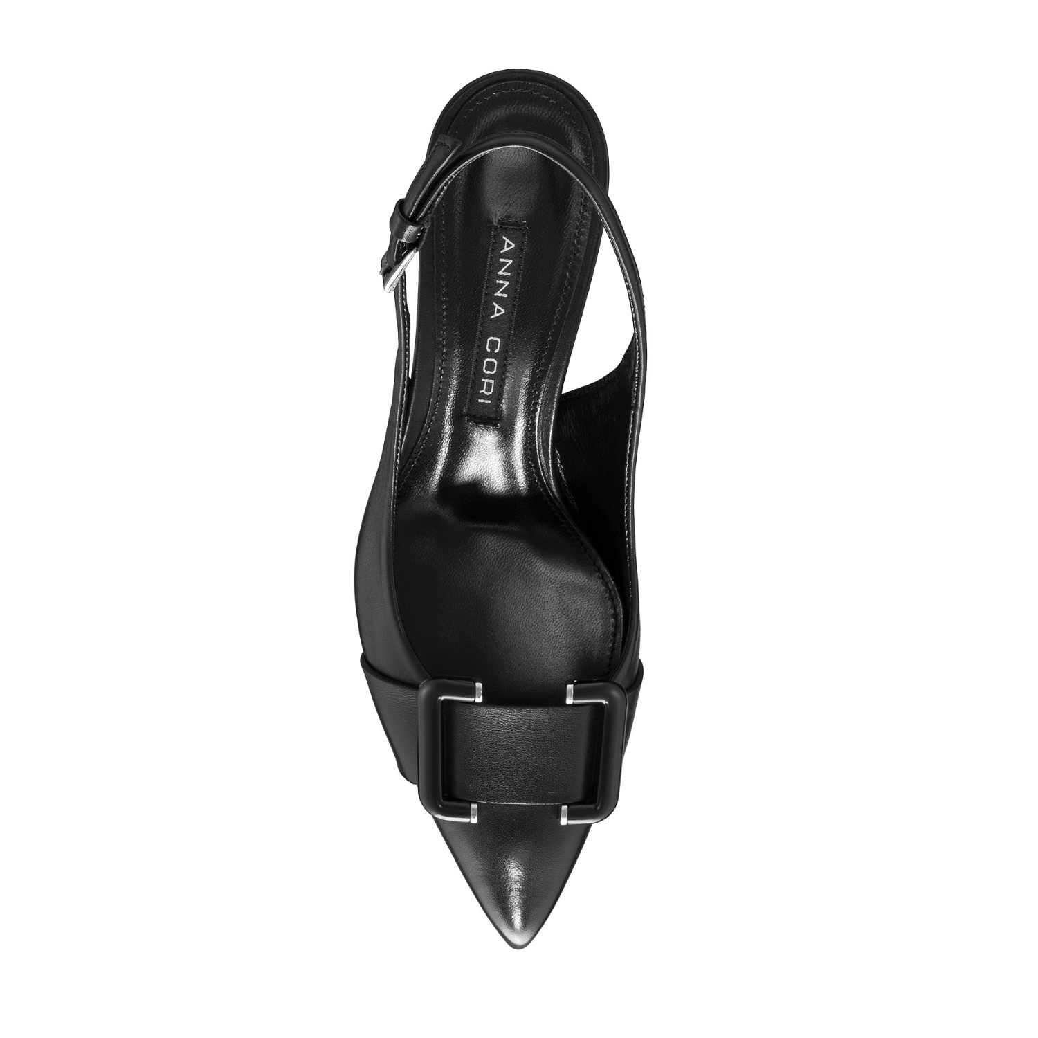 Imagine Pantofi Decupati Dama 8428 Vitello Negru