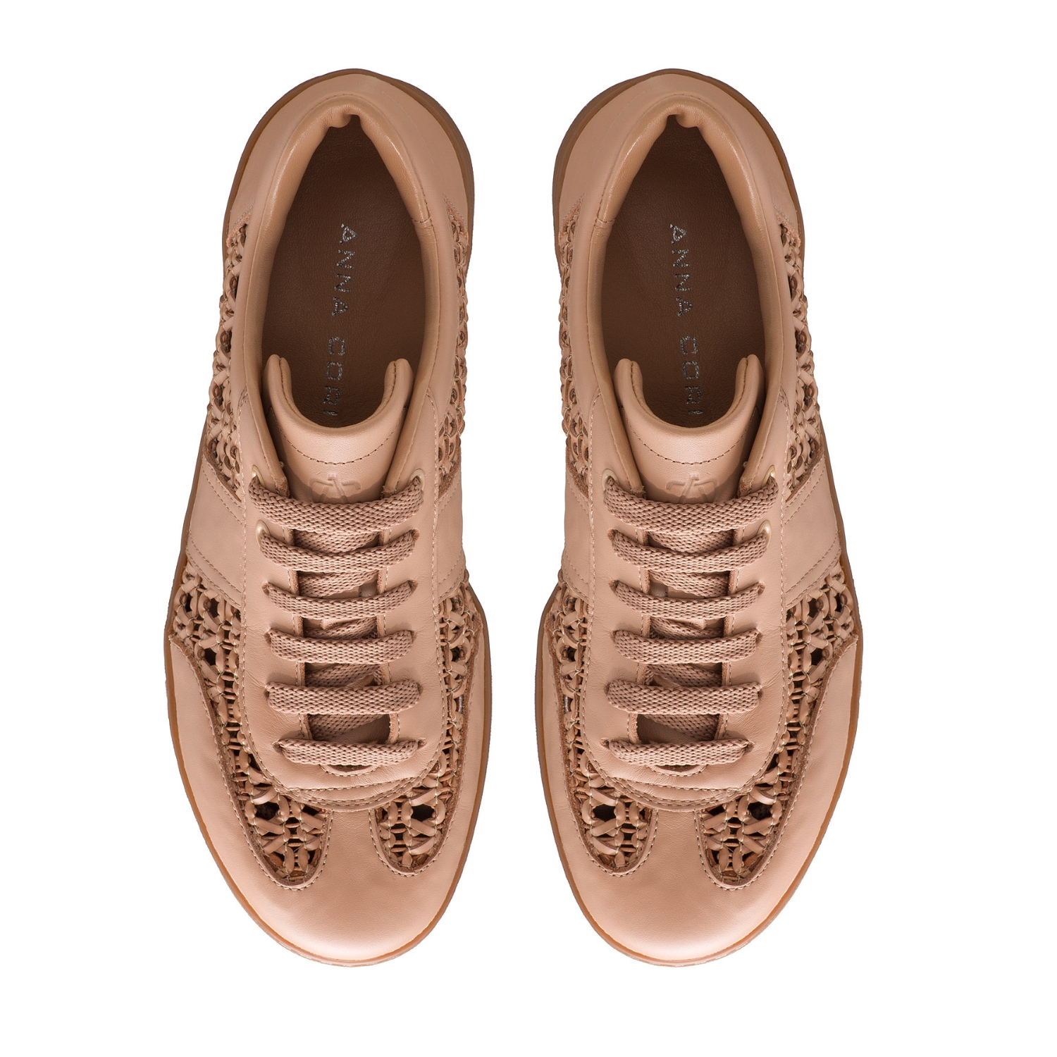 Imagine Pantofi Sport Dama 8385 Vitello+Intreccio Poudre