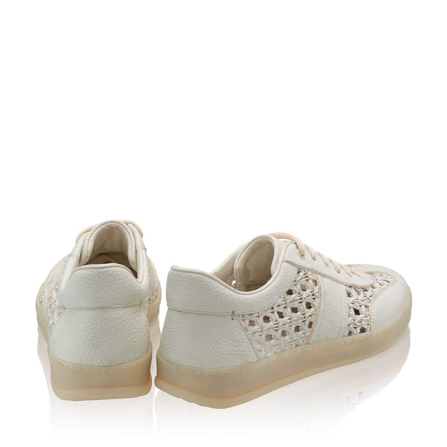 Imagine Pantofi Sport Dama 8385 Bottalato+Intreccio Alb