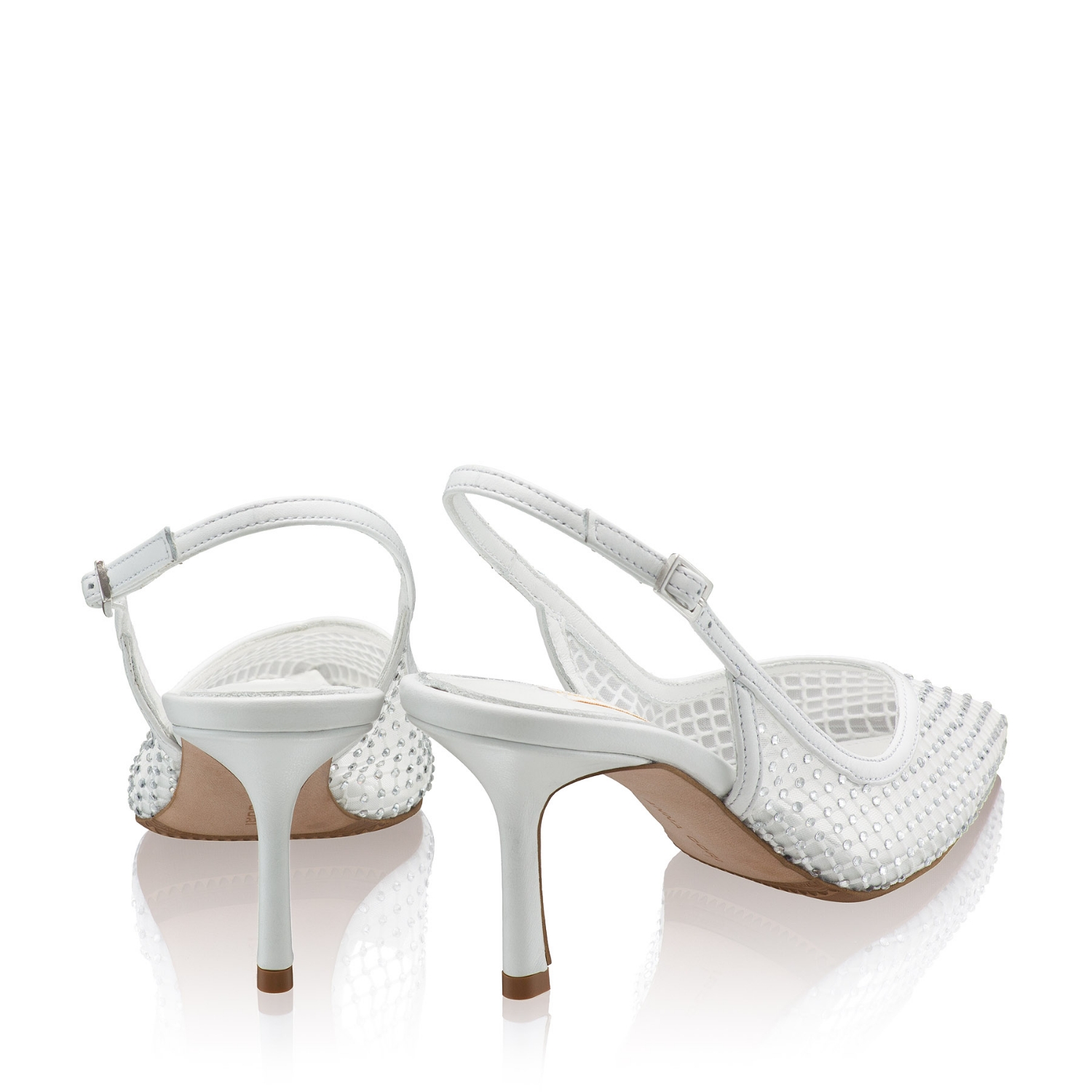 pantofi de mireasă albi Vitello Anna Cori