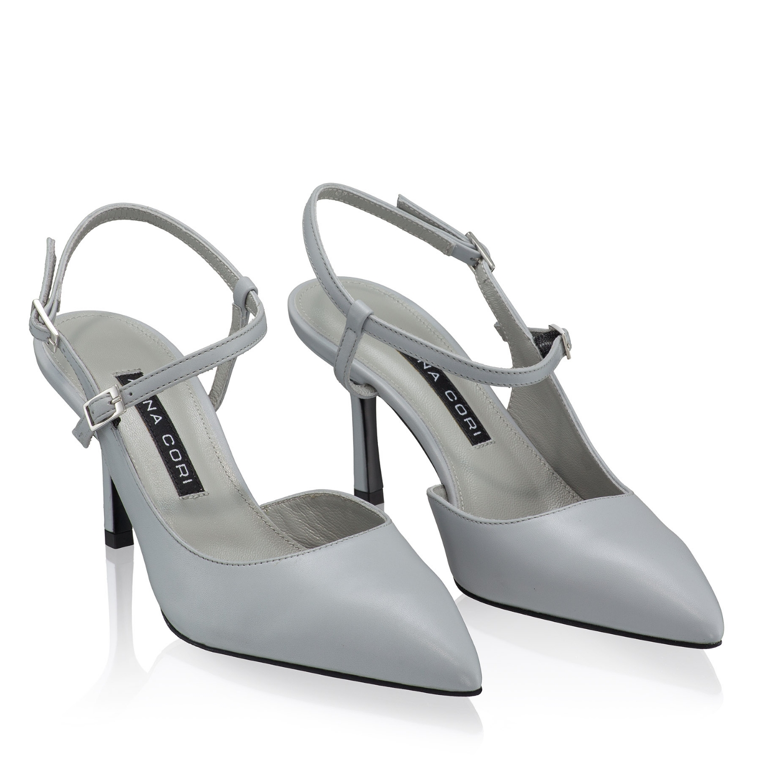 Imagine Pantofi Decupati Dama 8460 Vitello Gri