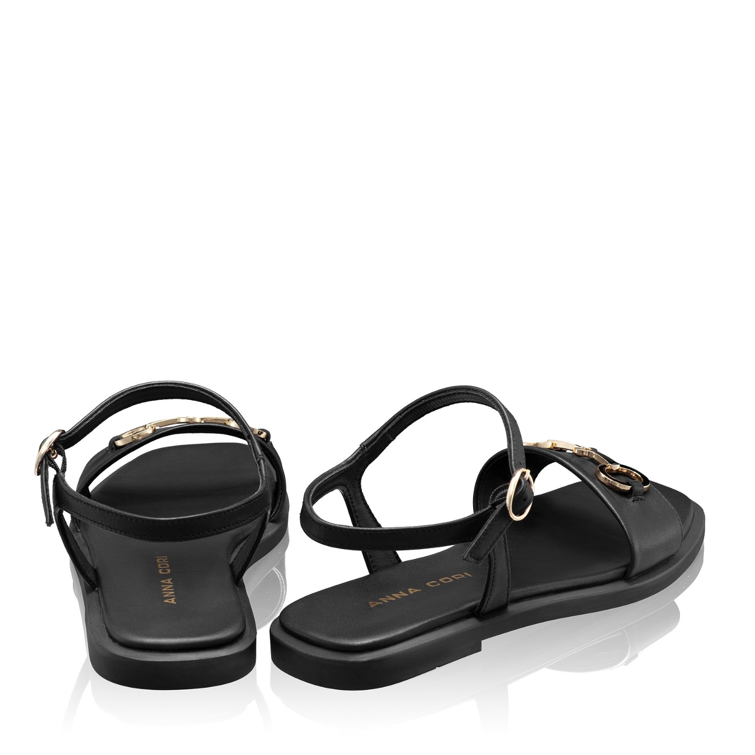 Imagine Sandale Dama 8454 Vitello Negru